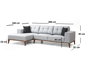 Atelier Del Sofa Sofá Cama Esquinero Izquierdo Gris Claro (Chl+3R) 288 x 160 cm